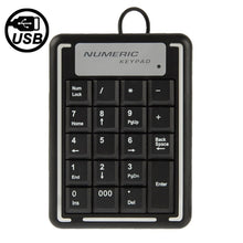 Load image into Gallery viewer, USB Non-synchronous Notebook Computer Numeric Keyboard with 19 Keys, 19 Keys
