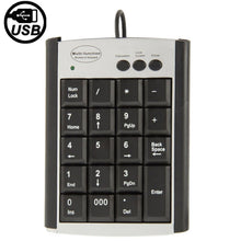 Load image into Gallery viewer, USB Non-synchronous Notebook Computer Multi Function Keypad with 19 Keys, Multi Function Keypad