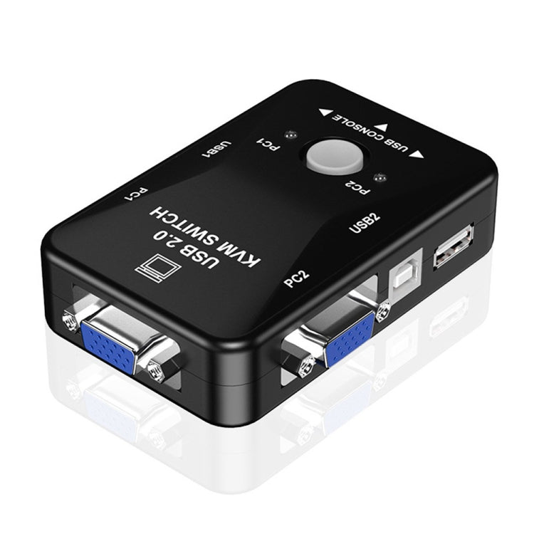 KVM-21UA 2 Ports USB KVM Switch Box with Control Button for PC Keyboard Mouse Monitor, 2 Ports (with USB)