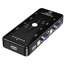 Load image into Gallery viewer, 4-PORT KVM Switch, 4 Ports, 4 Ports (with USB)