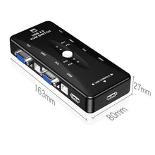 Load image into Gallery viewer, 4-PORT KVM Switch, 4 Ports, 4 Ports (with USB)
