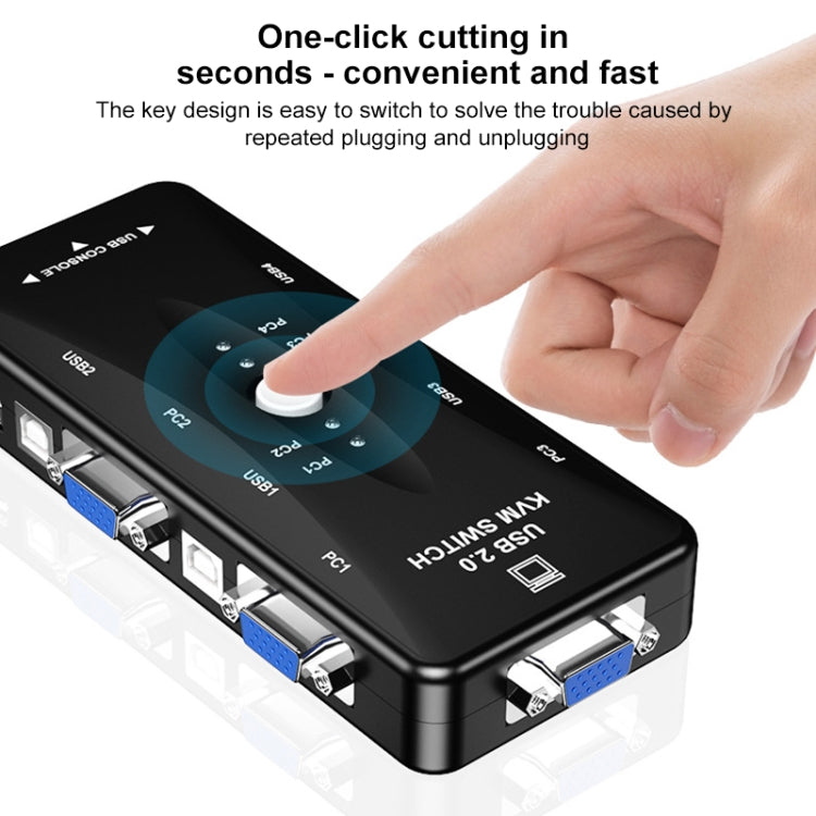 4-PORT KVM Switch, 4 Ports, 4 Ports (with USB)
