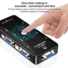 Load image into Gallery viewer, 4-PORT KVM Switch, 4 Ports, 4 Ports (with USB)