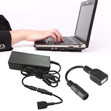 Load image into Gallery viewer, 5.5 x 2.1mm DC Female to USB AF DC Male Power Connector Cable for Laptop Adapter, Length: 15cm, USB AF