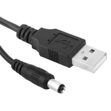 Load image into Gallery viewer, USB Male to DC 5.5 x 2.1mm Power Cable, Length: 1m, USB Male (Length: 1m)