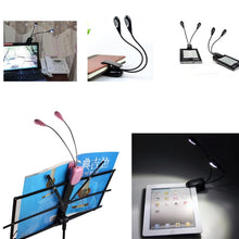 Load image into Gallery viewer, Dual Arms Clip On LED Light For Reading Camping Hiking