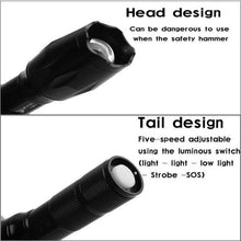 Load image into Gallery viewer, LT-XD White Light LED Flashlight 1800 LM 5-Modes(Black)