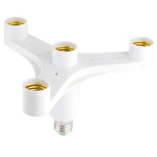 Load image into Gallery viewer, Lamp Holder Converter E27 1 Turn 4 (E27) Lamp Holder Bulb Adapter Converter (White)