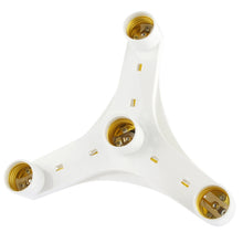 Load image into Gallery viewer, Lamp Holder Converter E27 1 Turn 4 (E27) Lamp Holder Bulb Adapter Converter (White)