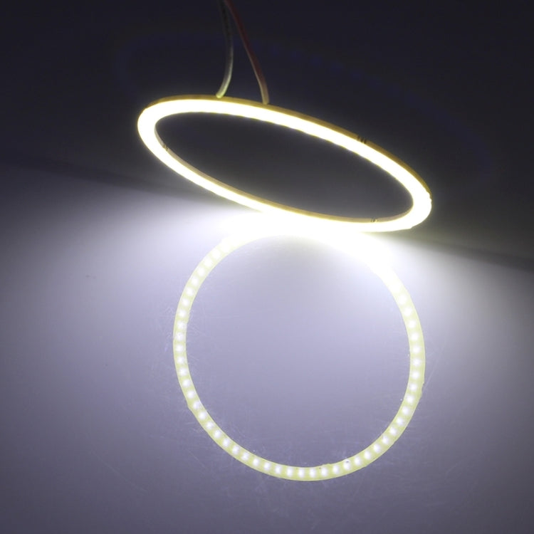 100mm 5W 180LM Angel Eyes Circles Car Headlight White Light COB LED Lights for Vehicles, DC 12-24V, 100mm Blue Light, 100mm White Light