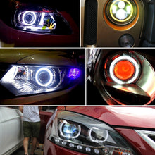 Load image into Gallery viewer, 110mm 5W 180LM Angel Eyes Circles Car Headlight COB LED Lights for Vehicles, DC 12-24V, 110mm  Blue Light, 110mm  White Light