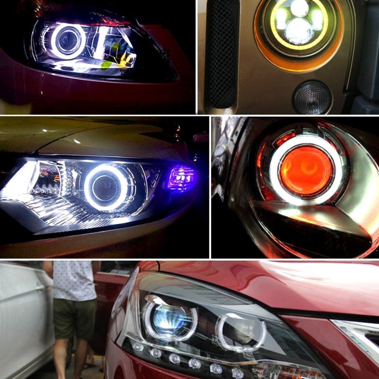 90mm 5W 180LM Angel Eyes Circles Car Headlight COB LED Lights for Vehicles, DC 12-24V, 90mm Red Light, 90mm Blue Light, 90mm  White Light, 90mm Pink Light, 90mm Green Light