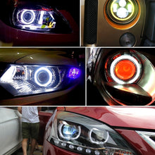 Load image into Gallery viewer, 90mm 5W 180LM Angel Eyes Circles Car Headlight COB LED Lights for Vehicles, DC 12-24V, 90mm Red Light, 90mm Blue Light, 90mm  White Light, 90mm Pink Light, 90mm Green Light
