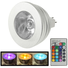 Load image into Gallery viewer, MR16 3W RGB LED Light Bulb, Luminous Flux: 400-450LM, with Remote Controller, DC 12V