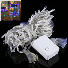 Load image into Gallery viewer, 100 LEDs with End Joint &amp; 8 Display Modes Controller for Christmas Party, AC 110V, US Plug, 100 LEDs AC 110V(Colorful Light), 100 LEDs AC 110V(White Light), 100 LEDs AC 110V(Red Light), 100 LEDs AC 110V(White Light+Blue Light)                          ...