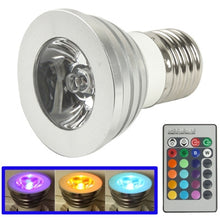 Load image into Gallery viewer, E27 3W RGB Flash LED Light Bulb with Remote Controller, AC 85-265V, Luminous Flux: 240-270lm