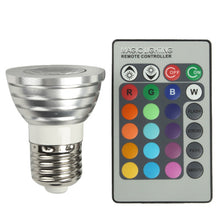 Load image into Gallery viewer, E27 3W RGB Flash LED Light Bulb with Remote Controller, AC 85-265V, Luminous Flux: 240-270lm