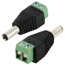Load image into Gallery viewer, 5.5mm x 2.1mm DC Power Male Jack to 2 Conductor Screw Down Connector for LED Light Controller