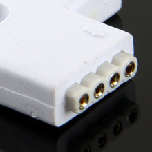 Load image into Gallery viewer, 4 Pin 2 Way L Shape Female Connector for RGB LED Flexible Strip