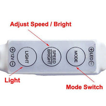 Load image into Gallery viewer, 3 Keys Mini Controller Dimmer for 3528 / 5050 SMD Single Color LED Strip Light with DC Connector, DC 12V, DC 12V