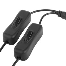 Load image into Gallery viewer, 5.5 x 2.1mm Female to 2x Male DC Power Cable Connector with Switch for LED Strip, Length: 30cm