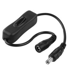 Load image into Gallery viewer, 5.5 x 2.1mm DC Power Plug Male to Female Extension Connector Cable with ON / OFF Switch, Length: 30cm