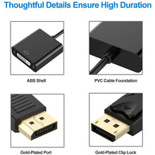 Load image into Gallery viewer, DisplayPort Male to DVI 24+5 Female Adapter, Cable Length: 12cm, DP Male to DVI 24+5 Female