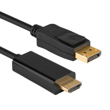 Load image into Gallery viewer, DisplayPort Male to HDMI Male Cable, Cable Length: 1.8m, DP to HDMI Male Black