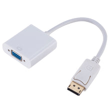 Load image into Gallery viewer, Display Port Male to VGA Female Converter, Length: 20cm, DP Male to VGA Female 20cm White, DP Male to VGA Female Black