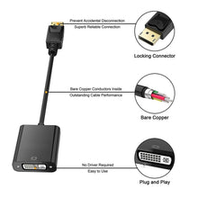 Load image into Gallery viewer, Display Port Male to DVI 24+1 Female Adapter Cable, Length: 20cm, DP Male DVI 24+1 Female