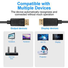 Load image into Gallery viewer, DisplayPort Male to Display Port Male Cable, Length: 1.8m, DP to DP Male (Gold plated)