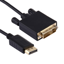 DisplayPort Male to DVI Male High Digital Adapter Cable, Length: 1.8m, DP to DVI 24+1 Male (Gold plated)