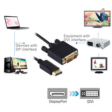 Load image into Gallery viewer, DisplayPort Male to DVI Male High Digital Adapter Cable, Length: 1.8m, DP to DVI 24+1 Male (Gold plated)