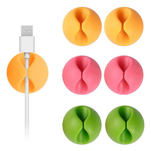 Load image into Gallery viewer, 6 x Multipurpose Cable Clips Cable Drop Organizer