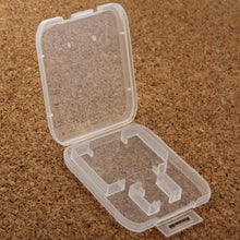 Load image into Gallery viewer, 100Pcs Transparent Plastic Storage Card Box for SD Card + Micro SD Card(TF Card), SD+TF Card