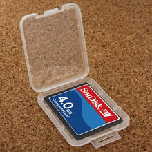 Load image into Gallery viewer, 100Pcs Transparent Plastic Storage Card Box for Compact Flash Card / CF Card, CF Card