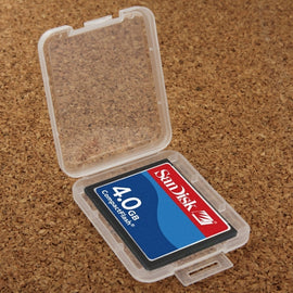 100Pcs Transparent Plastic Storage Card Box for Compact Flash Card / CF Card, CF Card
