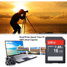 Load image into Gallery viewer, 16GB Ultra High Speed Class 10 SDHC Camera Memory Card (100% Real Capacity), 16Gb