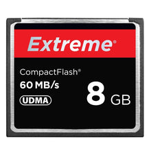Load image into Gallery viewer, 8GB Extreme Compact Flash Card, 400X Read  Speed, up to 60 MB/S (100% Real Capacity), 8GB