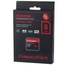 Load image into Gallery viewer, 8GB Extreme Compact Flash Card, 400X Read  Speed, up to 60 MB/S (100% Real Capacity), 8GB