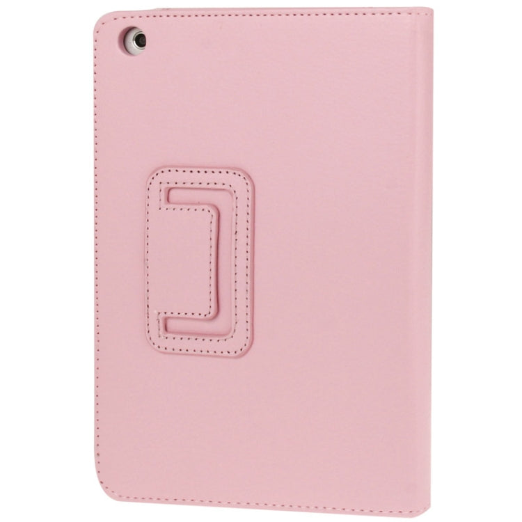 2-fold Litchi Texture Flip Leather Case with Holder Function for iPad mini / mini 2 Retina