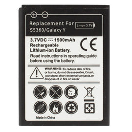1500mAh Replacement Battery for Galaxy Y / S5360