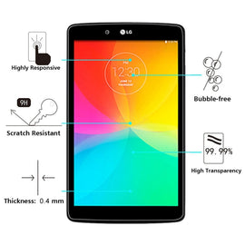 0.4mm 9H+ Surface Hardness 2.5D Explosion-proof Tempered Glass Film for LG G Tablet 7.0 / V400