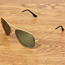 Load image into Gallery viewer, UV400 UV Protection Metal Frame AC Lens Frog Mirror Eyeglasses Sunglasses