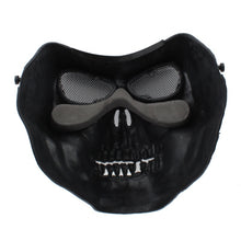 Load image into Gallery viewer, High Intensity Terrifying Evil Facepiece Skeleton Anti BB Bomb Face Mask with Elastic Bands