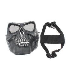 Load image into Gallery viewer, High Intensity Terrifying Evil Facepiece Skeleton Anti BB Bomb Face Mask with Elastic Bands