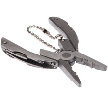 Load image into Gallery viewer, Mini Multi-functional Stainless Steel Pliers Tongs Cutter Knife Tool Kit Key Chain, 5 In 1