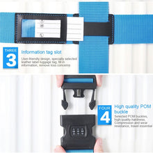 Load image into Gallery viewer, Luggage Strap Cross Belt Adjustable Packing Band Belt Strap with Password Lock for Luggage Travel Suitcase