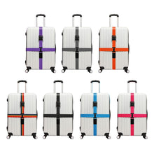 Load image into Gallery viewer, Luggage Strap Cross Belt Adjustable Packing Band Belt Strap with Password Lock for Luggage Travel Suitcase
