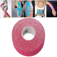 Load image into Gallery viewer, Waterproof Kinesiology Tape Sports Muscles Care Therapeutic Bandage, Size: 5m(L) x 5cm(W), Size: 5mx 5cm White, Size: 5mx 5cm Green, Size: 5mx 5cm, Size: 5mx 5cm Red, Size: 5mx 5cm Yellow, Size: 5mx 5cm Orange, Size: 5mx 5cm Blue, Size: 5m x 5cm Magent...